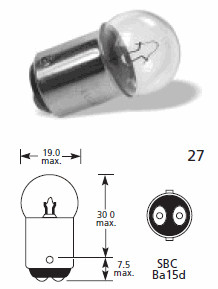 Ba15d bulb 2 - ba15d, 5w